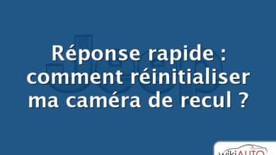 Réponse rapide : comment réinitialiser ma caméra de recul ?